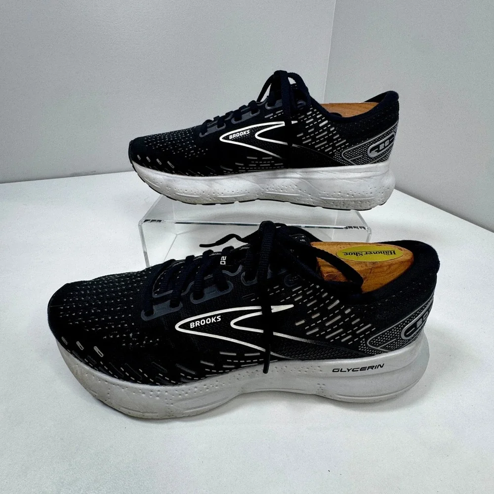 Brooks Glycerin 20 Mens Running Shoes Black White 1203691D059 Size 8.5 Wide D